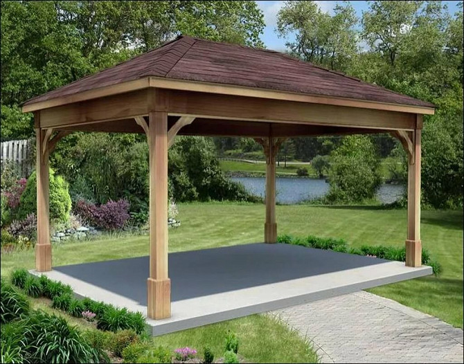 Беседка - навес садовый из дерева. Отличное место для отдыха! Минск - изображение 1