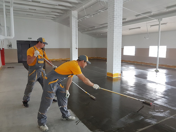 Монтаж полимерных наливных полов Минск - изображение 1