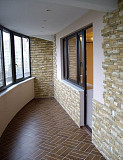 Облицовка,отделка балкона декоративным камнем Минск