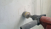 Подготовка отверстия под розетки в бетонной стене Минск