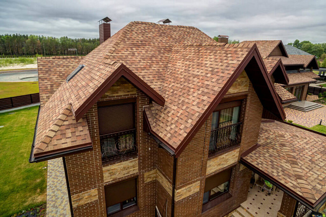 Крыша из гибкой черепицы для КОТТЕДЖА. Квалифицированный монтаж! Минск - изображение 1